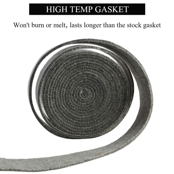 Mydracas High Temp Grill Gasket Replacement Fit Primo Kamado Grill BBQ Smoker Gasket Pre-Shrunk Primo Accessories Self Stick Felt 14ft Long, 3/4" Wide, 1/8" Thick - mydracas