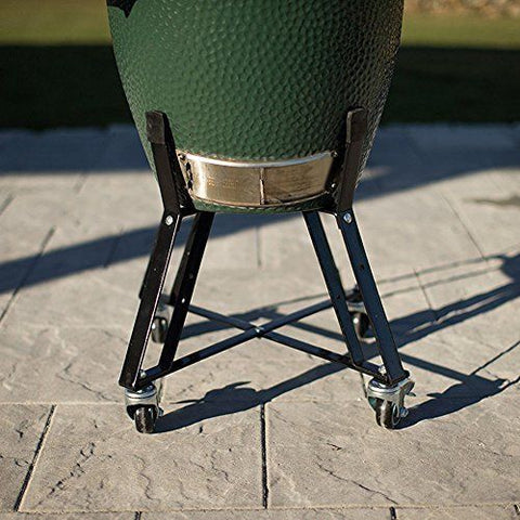 Dracarys Rolling Cart Nest for Small Big Green Egg with Heavy Duty Locking Caster Wheels Powder Coated Steel Rolling Outdoor Cart Kamado - mydracas